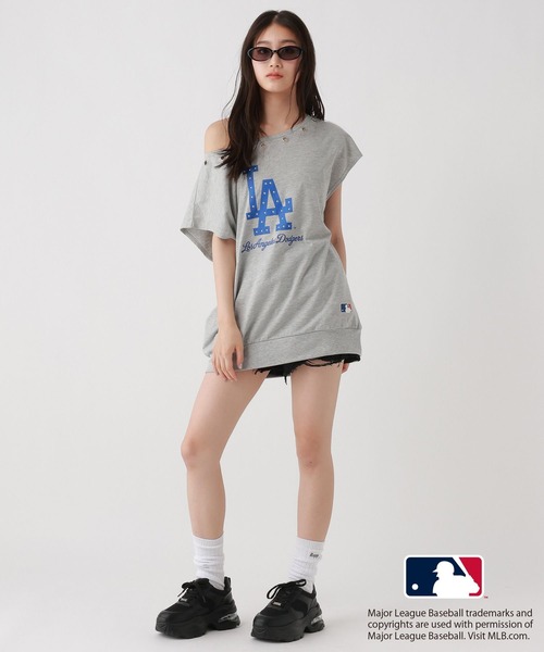 repipi armario(レピピ アルマリオ)の「【MLB】アイレットオフショルワンピース(ワンピース・キッズ・その他2/その他3/その他1・MEDIUM/LARGE)」の5枚目の写真