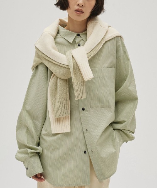 TODAYFUL(トゥデイフル)の「【TODAYFUL/トゥデイフル】Stripe Pocket Shirts/ストライプポケットシャツ(シャツ/ブラウス・レディース・ライトブルー/ピンク/モカ/ミント・FREE)」の3枚目の写真