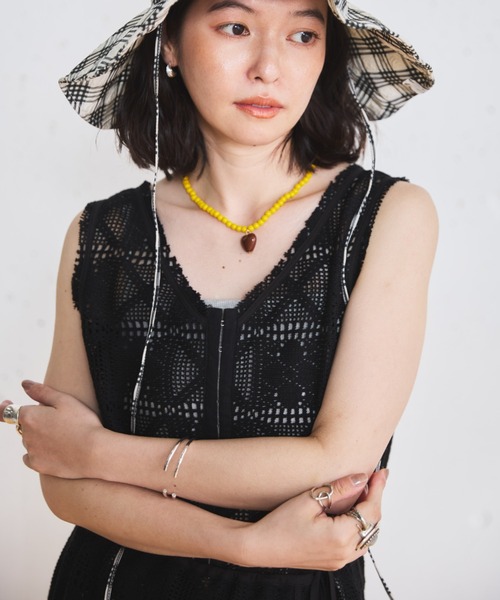 MIRROR STOKE(ミラーストーク)の「【ZOZO限定】LACE SLEEVELESS TOPS/レーススリーブレストップス(シャツ/ブラウス・レディース・ブラック/オフホワイト・MEDIUM)」の22枚目の写真