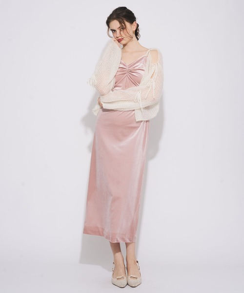 ME COUTURE(ミークチュール)の「2WAYキッドモヘヤリボンスリーブニット(ニット/セーター・レディース・オフホワイト/ブラウン/ピンクベージュ・FREE)」の10枚目の写真