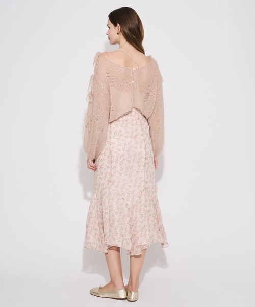 ME COUTURE(ミークチュール)の「2WAYキッドモヘヤリボンスリーブニット(ニット/セーター・レディース・オフホワイト/ブラウン/ピンクベージュ・FREE)」の18枚目の写真