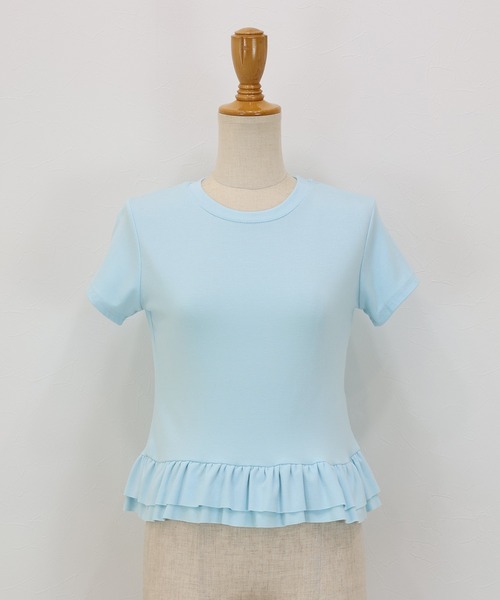 BLUEEAST（ブルーイースト）の「ティアードフリルペプラムカットソー（Tシャツ/カットソー・レディース・ブルー/ホワイト/ブラック・MEDIUM）」の17枚目の写真