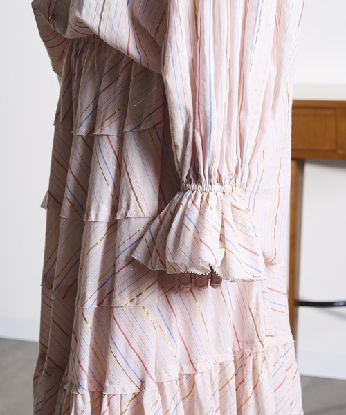 ROSE BUD（ローズバッド）の「(mag.by c)STRIPE CIRCLE SKIRT（スカート・レディース・ブラック/ライトピンク・ONE SIZE）」の18枚目の写真