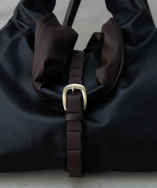 SINSS(シンス)の「One handle bag / ワンハンドルバッグ(トートバッグ・メンズ・ブラック/ダークブラウン・FREE)」の10枚目の写真