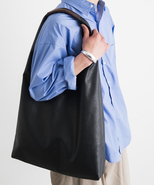 SINSS(シンス)の「One handle bag / ワンハンドルバッグ(トートバッグ・メンズ・ブラック/ダークブラウン・FREE)」の7枚目の写真