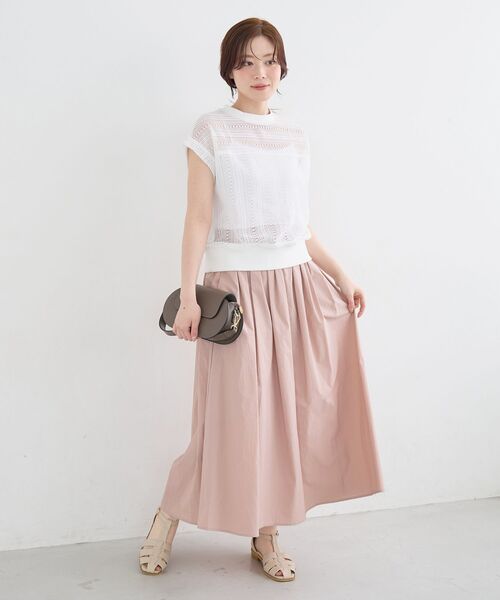 le.coeur blanc(ルクールブラン)の「【洗える】ラッセルレースフレンチプルオーバー(Tシャツ/カットソー・レディース・ホワイト/ブラック・38)」の17枚目の写真