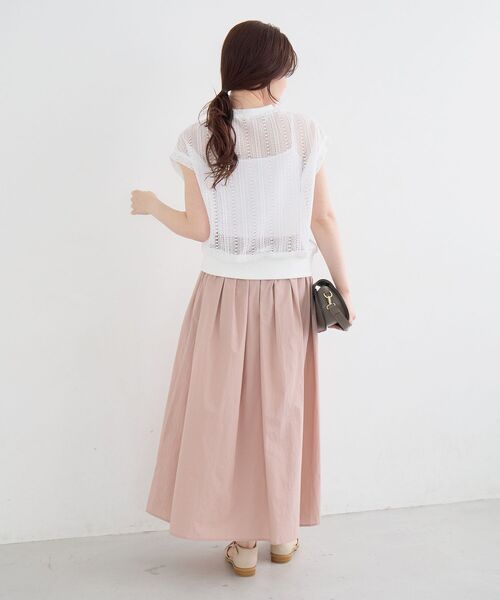 le.coeur blanc(ルクールブラン)の「【洗える】ラッセルレースフレンチプルオーバー(Tシャツ/カットソー・レディース・ホワイト/ブラック・38)」の15枚目の写真
