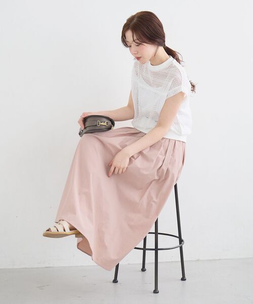 le.coeur blanc(ルクールブラン)の「【洗える】ラッセルレースフレンチプルオーバー(Tシャツ/カットソー・レディース・ホワイト/ブラック・38)」の13枚目の写真