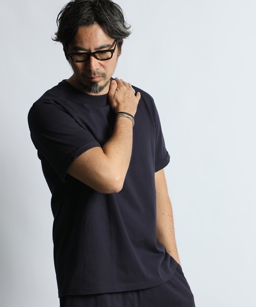 8oz HEAVY WEIGHT COTTON ROLL-UP SLEEVE TEE：セットアップ対応