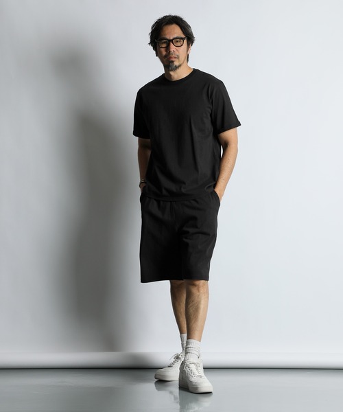 The DUFFER of ST.GEORGE(ザダファーオブセントジョージ)の「8oz HEAVY WEIGHT COTTON ROLL-UP SLEEVE TEE:セットアップ対応 ヘビーウェイト ロールアップTシャツ / 厚手Tシャツ / こなれ感 / レギュラーフィット(Tシャツ/カットソー・メンズ・オフホワイト/スミクロ/ベージュ/ネイビー・X-LARGE/LARGE/MEDIUM/SMALL)」の17枚目の写真
