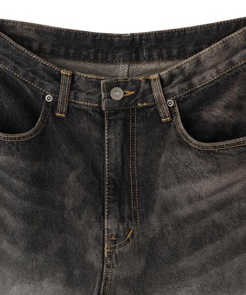 SIS(エスアイエス)の「SIS/エスアイエス/Washed Wide Denim Pants(デニムパンツ・レディース・ブラック・S/M)」の10枚目の写真