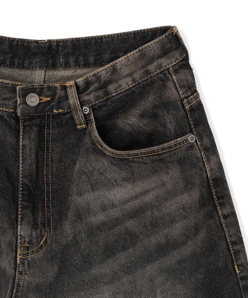 SIS(エスアイエス)の「SIS/エスアイエス/Washed Wide Denim Pants(デニムパンツ・レディース・ブラック・S/M)」の9枚目の写真