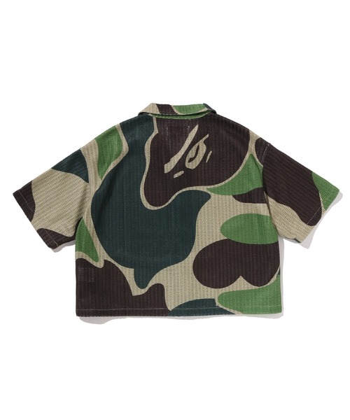 A BATHING APE（アベイシングエイプ）の「MEGA ABC CAMO OPEN COLLAR SHIRT（シャツ/ブラウス・レディース・グリーン/ブルー/ピンク・MEDIUM/SMALL）」の4枚目の写真