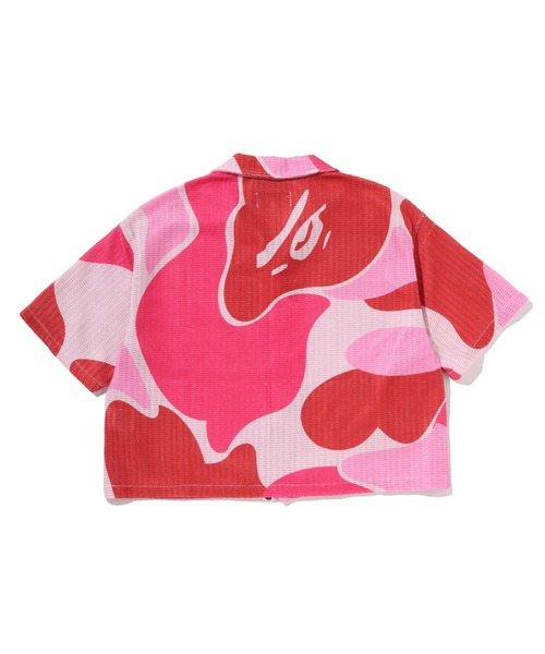A BATHING APE（アベイシングエイプ）の「MEGA ABC CAMO OPEN COLLAR SHIRT（シャツ/ブラウス・レディース・グリーン/ブルー/ピンク・MEDIUM/SMALL）」の6枚目の写真