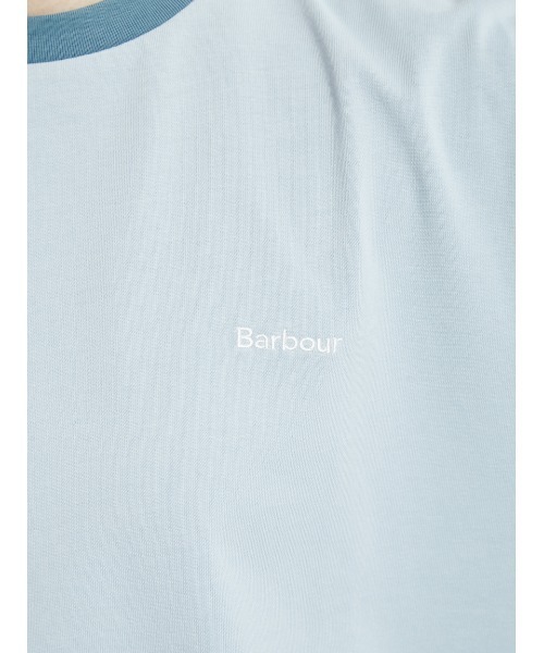 Barbour(バブアー)の「クロップド ポイントロゴ 配色TシャツJapan Exclusive(レディース)(Tシャツ/カットソー・レディース・ライトブルー/クリーム/グレー・MEDIUM/SMALL)」の19枚目の写真