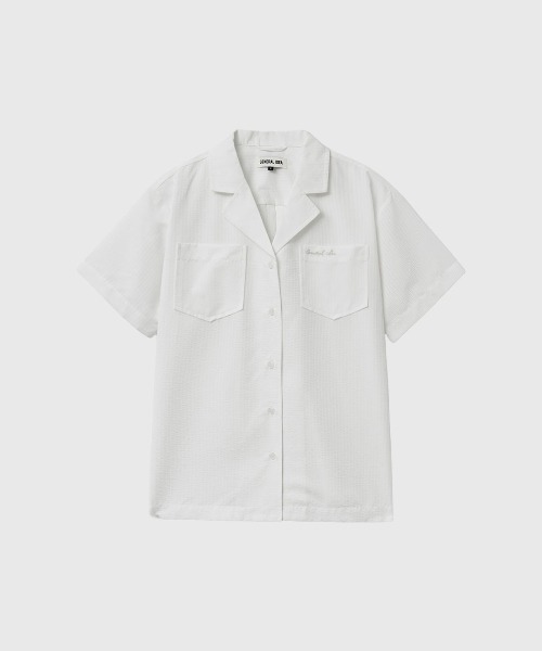 GENERAL IDEA(ジェネラルアイデア)の「【GENERAL IDEA】シアサッカーカラーハーフシャツ / SEERSUCKER HALF SLEEVE SHIRT(シャツ/ブラウス・レディース・ベージュ/ホワイト・L/M/S)」の8枚目の写真
