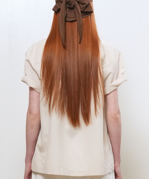 GENERAL IDEA(ジェネラルアイデア)の「【GENERAL IDEA】シアサッカーカラーハーフシャツ / SEERSUCKER HALF SLEEVE SHIRT(シャツ/ブラウス・レディース・ベージュ/ホワイト・L/M/S)」の11枚目の写真