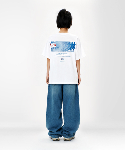 LAUGHER(ラファー)の「マラソンTシャツ - ホワイト(Tシャツ/カットソー・レディース・ホワイト・LARGE/X-LARGE/MEDIUM)」の16枚目の写真