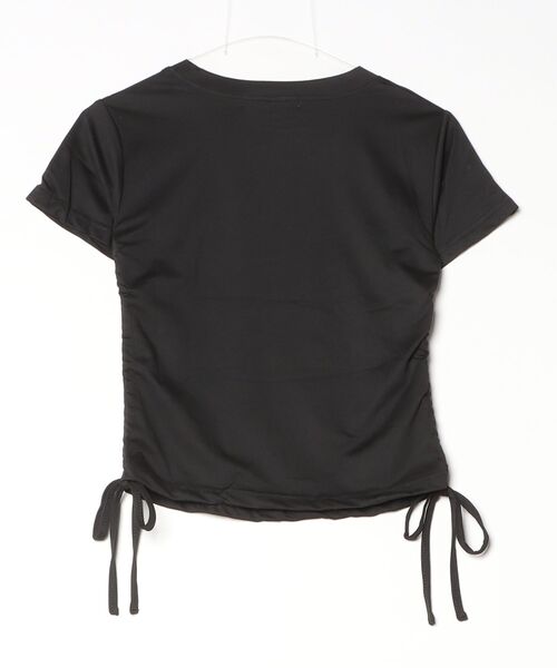 Dream garden(ドリームガーデン)の「サイド紐シャーリングTシャツ(Tシャツ/カットソー・レディース・ホワイト/ブラック/グレー/ブラウン/ピンク・L/XL/XXL/M)」の6枚目の写真