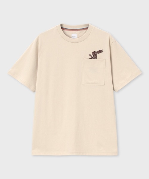 Paul Smith（ポールスミス）の「"Rabbit Pocket" 半袖Tシャツ / 263505 919TP（Tシャツ/カットソー・メンズ・ホワイト/ライトベージュ・MEDIUM/LARGE/X-LARGE）」の2枚目の写真