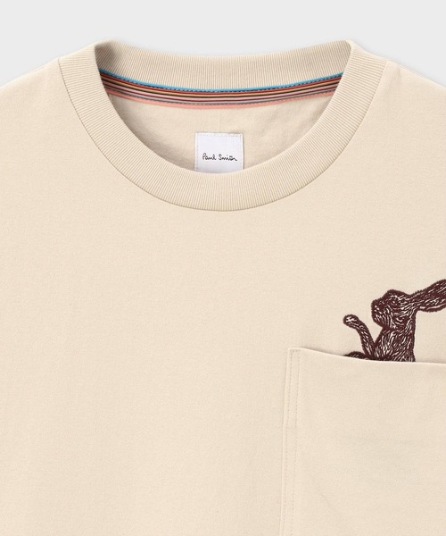 Paul Smith（ポールスミス）の「"Rabbit Pocket" 半袖Tシャツ / 263505 919TP（Tシャツ/カットソー・メンズ・ホワイト/ライトベージュ・MEDIUM/LARGE/X-LARGE）」の3枚目の写真