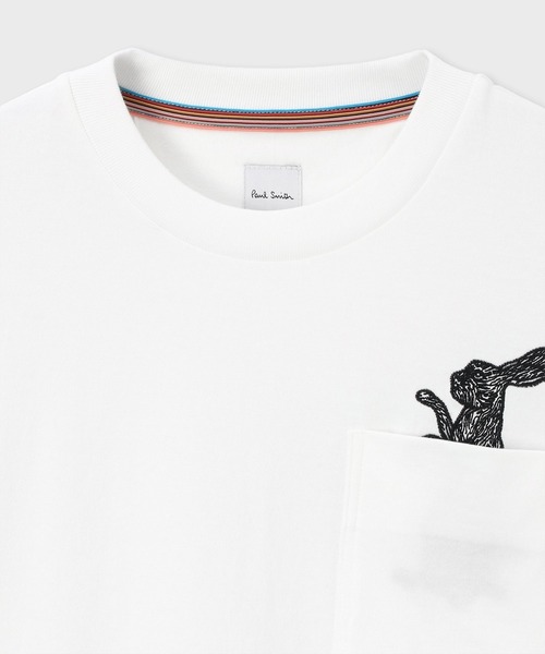 Paul Smith（ポールスミス）の「"Rabbit Pocket" 半袖Tシャツ / 263505 919TP（Tシャツ/カットソー・メンズ・ホワイト/ライトベージュ・MEDIUM/LARGE/X-LARGE）」の7枚目の写真