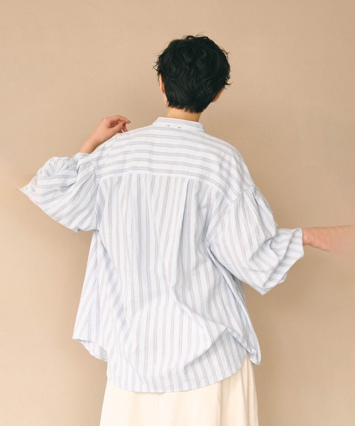 kha:ki（カーキ）の「「KHA:KI / カーキ」GOLD DOT SHIRT（シャツ/ブラウス・レディース・ブルー/ホワイト/チェック・1/2）」の14枚目の写真