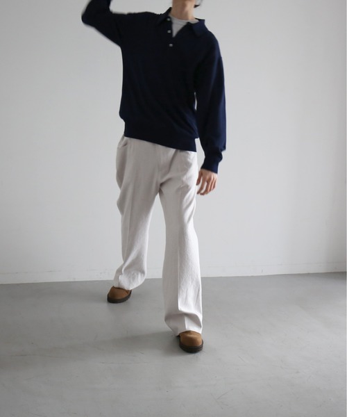 saby(サバイ)の「【EXCLUSIVE】saby The wide flare trouser(スラックス・メンズ・ライトブラウン/キナリ・1/2)」の6枚目の写真