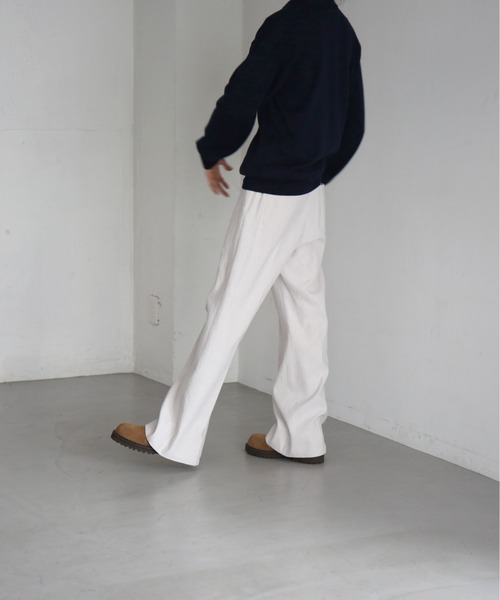 saby(サバイ)の「【EXCLUSIVE】saby The wide flare trouser(スラックス・メンズ・ライトブラウン/キナリ・1/2)」の3枚目の写真