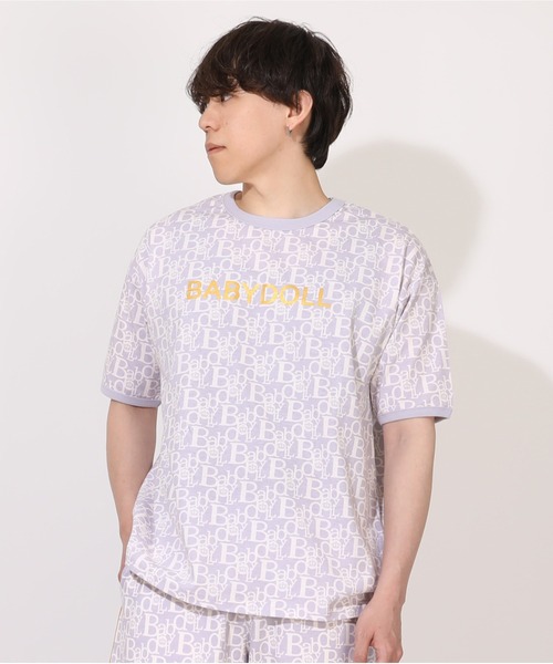 BABYDOLL(ベビードール)の「親子お揃い 1stモノグラムTシャツ 1793A (ボトムス別売)(Tシャツ/カットソー・メンズ・アッシュグレー/ネイビー・ユニセックスM/ユニセックスL/ユニセックスXL/ユニセックスS)」の1枚目の写真