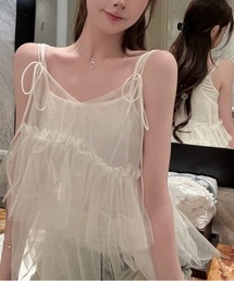 チュールフリルビスチェ