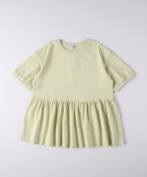 VIVIAN BLUE(ビビアンブルー)の「VIVIAN BLUE(ヴィヴィアンブルー)ワンポイント刺繍ペプラムTシャツ(Tシャツ/カットソー・キッズ・ホワイト系1/イエロー系その他2/パープル系1・11/12/13/14/15 /16)」の4枚目の写真