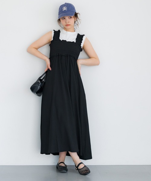 coca(coca)(コカ)の「エンブレム刺繍ウォッシュキャップ(キャップ・レディース・ブラック/ネイビー・ONE SIZE)」の3枚目の写真