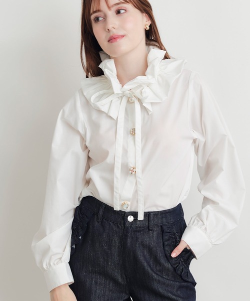 PICCIN（ピッチン）の「エリザベスブラウス（シャツ/ブラウス・レディース・ブラック/オフホワイト・M）」の22枚目の写真