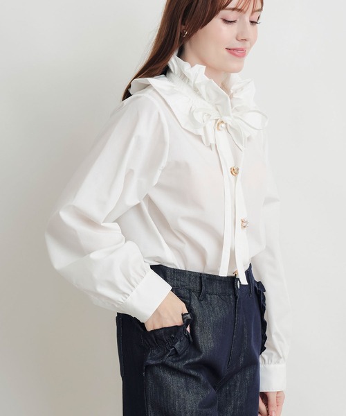 PICCIN（ピッチン）の「エリザベスブラウス（シャツ/ブラウス・レディース・ブラック/オフホワイト・M）」の21枚目の写真