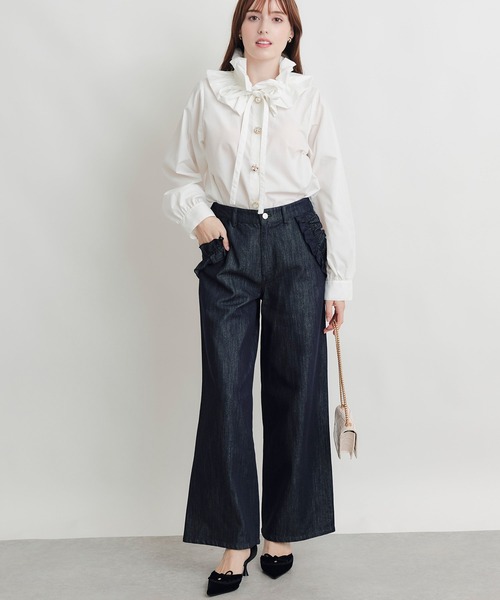 PICCIN（ピッチン）の「エリザベスブラウス（シャツ/ブラウス・レディース・ブラック/オフホワイト・M）」の3枚目の写真