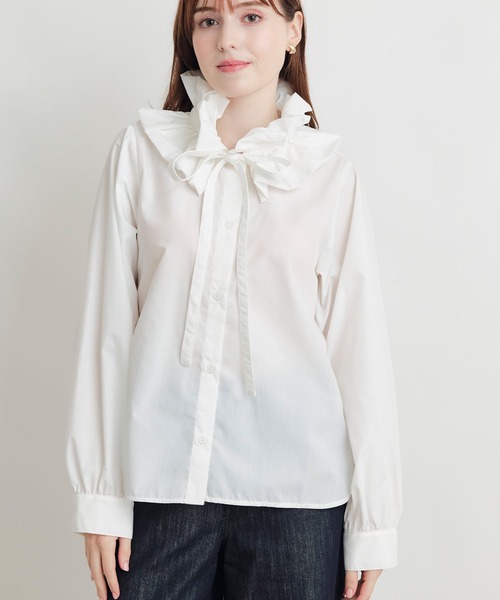 PICCIN（ピッチン）の「エリザベスブラウス（シャツ/ブラウス・レディース・ブラック/オフホワイト・M）」の7枚目の写真