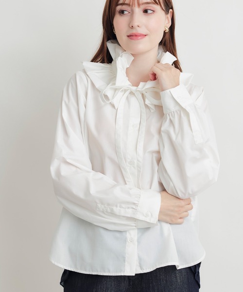 PICCIN（ピッチン）の「エリザベスブラウス（シャツ/ブラウス・レディース・ブラック/オフホワイト・M）」の6枚目の写真