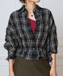 IENA LA BOUCLE | IENA LA BOUCLE キャッチワッシャーチェックシャツ(シャツ/ブラウス)
