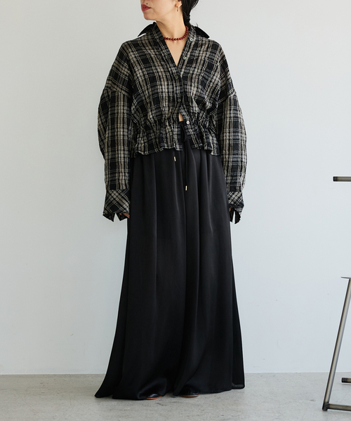 IENA LA BOUCLE(イエナラブークル)の「IENA LA BOUCLE キャッチワッシャーチェックシャツ(シャツ/ブラウス・レディース・ブラックミックス・FREE)」の20枚目の写真