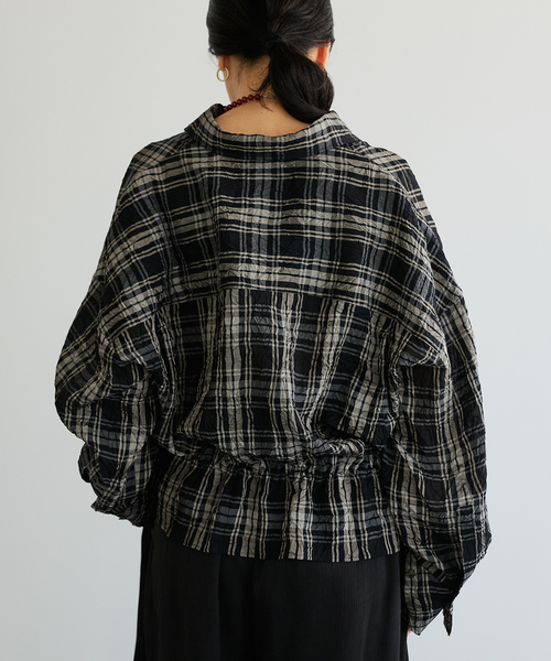 IENA LA BOUCLE(イエナラブークル)の「IENA LA BOUCLE キャッチワッシャーチェックシャツ(シャツ/ブラウス・レディース・ブラックミックス・FREE)」の10枚目の写真