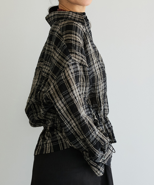 IENA LA BOUCLE(イエナラブークル)の「IENA LA BOUCLE キャッチワッシャーチェックシャツ(シャツ/ブラウス・レディース・ブラックミックス・FREE)」の11枚目の写真