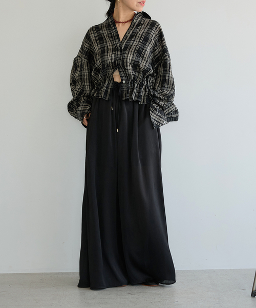 IENA LA BOUCLE(イエナラブークル)の「IENA LA BOUCLE キャッチワッシャーチェックシャツ(シャツ/ブラウス・レディース・ブラックミックス・FREE)」の14枚目の写真