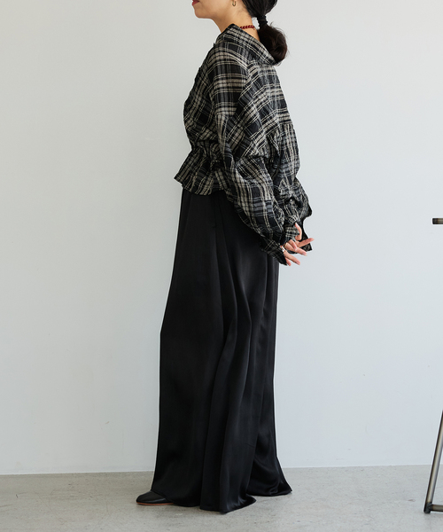 IENA LA BOUCLE(イエナラブークル)の「IENA LA BOUCLE キャッチワッシャーチェックシャツ(シャツ/ブラウス・レディース・ブラックミックス・FREE)」の15枚目の写真