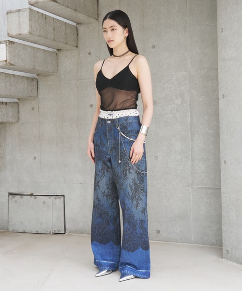 SOEMIN(ソミン)の「Cropped cami bralette/カップイン シアーブラトップ(キャミソール・レディース・ブラック/ホワイト・FREE)」の18枚目の写真