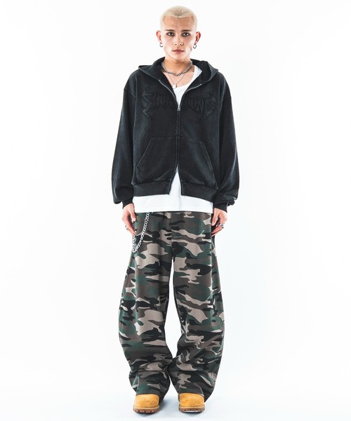 SHORT ROUND(ショートラウンド)の「SHORT ROUND/【26年春夏新作】ライトスウェットフェザーモチーフパンツ(スウェットパンツ・メンズ・ブラック/グレー/その他1・LARGE/MEDIUM)」の16枚目の写真