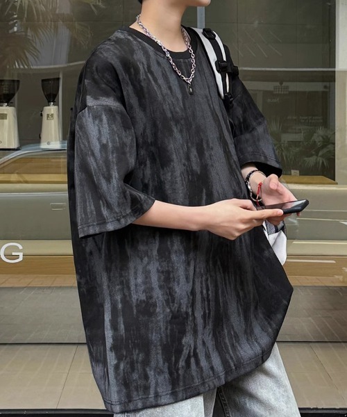 KELVIN（ケルヴァン）の「Marble Wash Tee マーブルウォッシュTシャツ（Tシャツ/カットソー・メンズ・ホワイト/ブラック・MEDIUM/LARGE）」の8枚目の写真