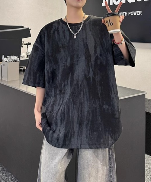 KELVIN（ケルヴァン）の「Marble Wash Tee マーブルウォッシュTシャツ（Tシャツ/カットソー・メンズ・ホワイト/ブラック・MEDIUM/LARGE）」の10枚目の写真