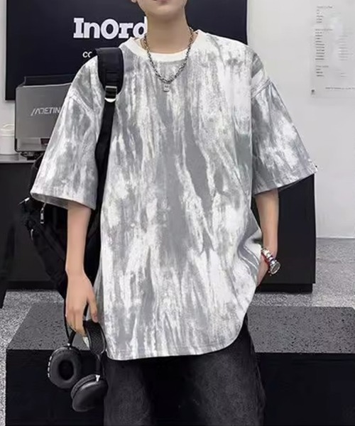 KELVIN（ケルヴァン）の「Marble Wash Tee マーブルウォッシュTシャツ（Tシャツ/カットソー・メンズ・ホワイト/ブラック・MEDIUM/LARGE）」の11枚目の写真