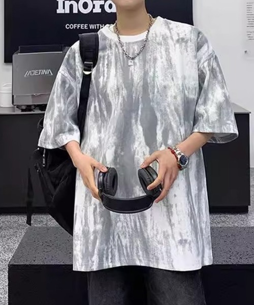 KELVIN（ケルヴァン）の「Marble Wash Tee マーブルウォッシュTシャツ（Tシャツ/カットソー・メンズ・ホワイト/ブラック・MEDIUM/LARGE）」の12枚目の写真